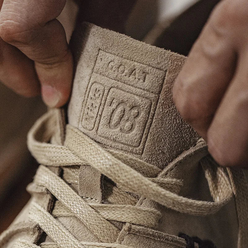 Maden Men's Retro Cow Suede Skate Shoes